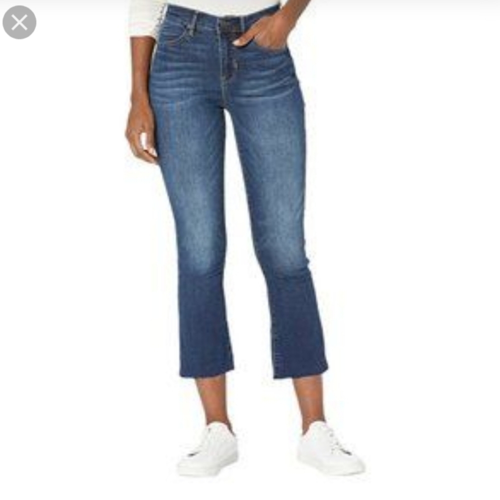 Nicole Miller Sz 8 Dark Wash Cropped Bootcut Jeans